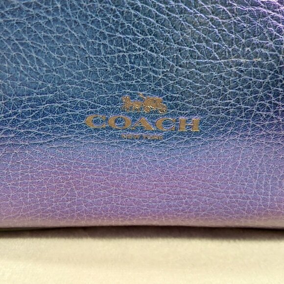 ULTRA RARE! Coach Leather Hologram Iridescent Derby Bucket Bag Great Condition - Picture 4 of 10